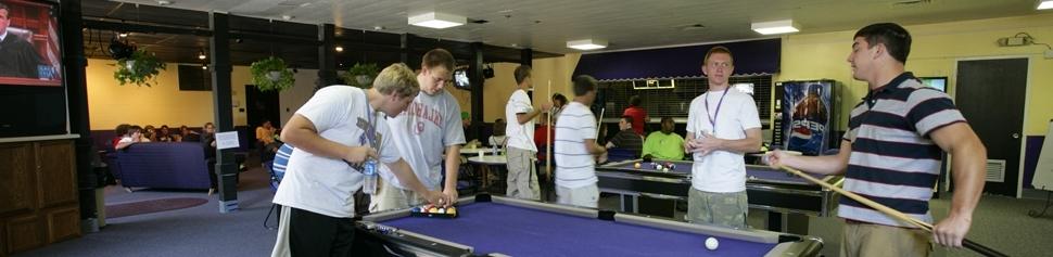 Students Playing Billiards in teh Lair